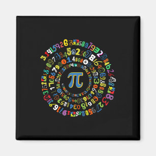 Pi Day Funny Spiral Math Geek Cool Mathematics Lov Magnet