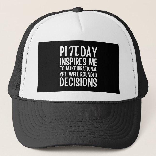 Pi Day Funny Trucker Hat (Front)