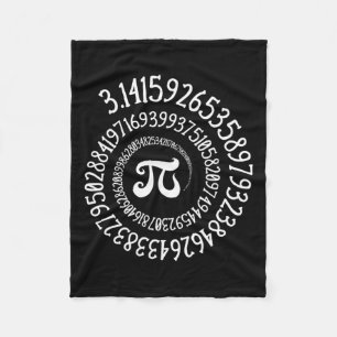 Pi Day Funny Vintage Graphic Spiral Formula Math L Fleece Blanket