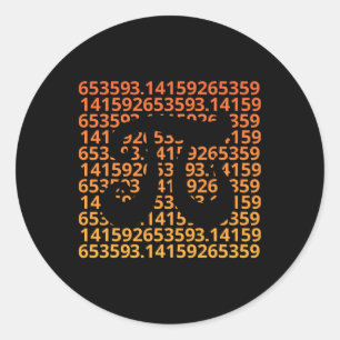 Pi Day Gradient  Classic Round Sticker