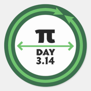 Pi Day Green Sticker