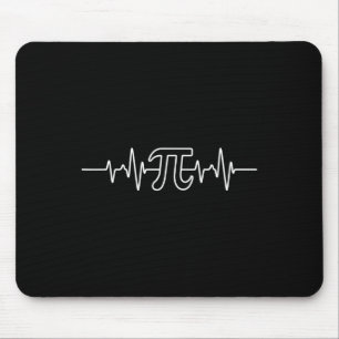 Pi Day Heartbeat Math Nerd Pi Symbol Mouse Pad