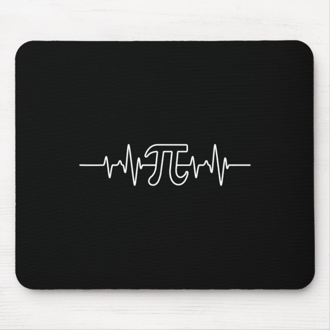 Pi Day Heartbeat Math Nerd Pi Symbol  Mouse Pad (Front)