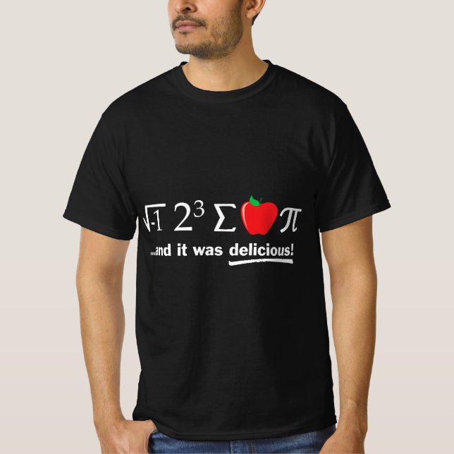 Pi Day I Eight Sum Apple Pi Funny Math Pun  T-Shirt (Front)