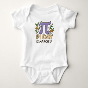 Pi Day is March 14-Floral Baby Bodysuit