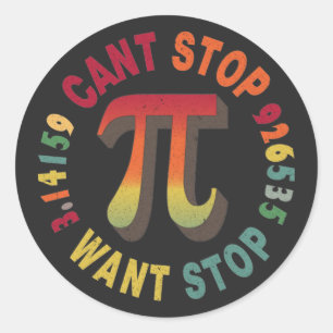 Pi day kids - 3,14 Pi Number Symbol Math Science   Classic Round Sticker