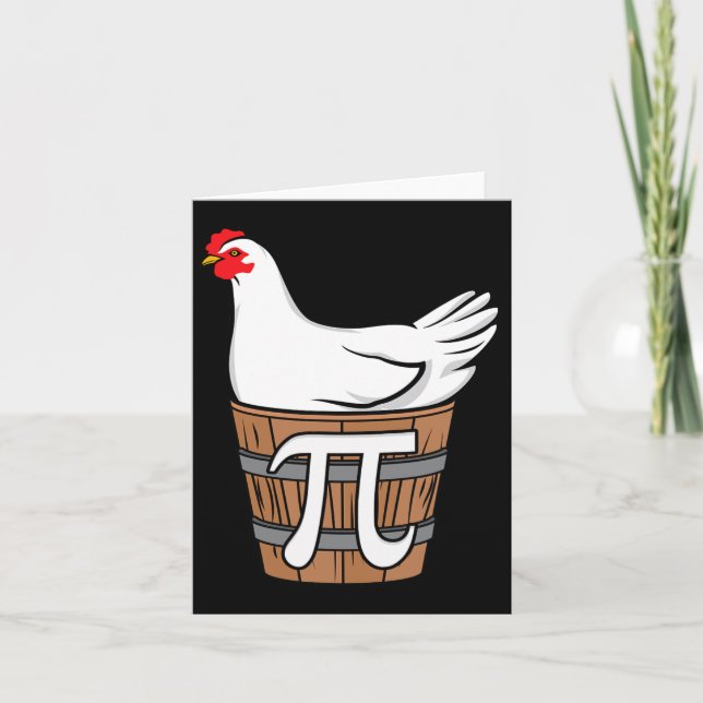 Pi Day Live Everyday Like It's Pi Day Chicken Pot  Card (Front)