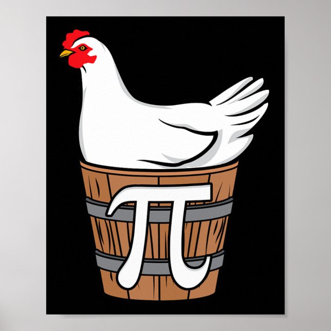 Pi Day Live Everyday Like It's Pi Day Chicken Pot  Poster (Front)
