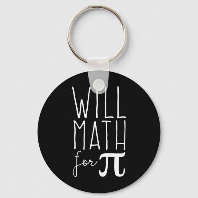 Pi Day March 14 Math Lover Science Funny 3.14 Pi P Key Ring (Front)