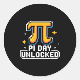Pi Day March 14 Math Nerd Pie Food Funny Gift Outf Classic Round Sticker