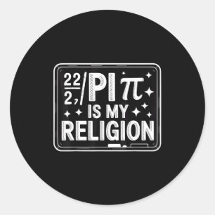 Pi Day March 14 Math Nerd Pie Food Funny Gift Outf Classic Round Sticker