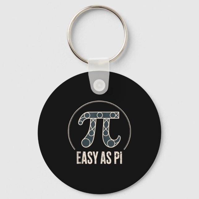 Pi Day March 14 Math Nerd Pie Food Funny Gift Outf Key Ring (Front)
