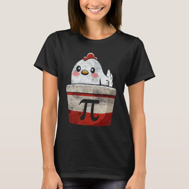 Pi Day Math Chicken Pot Pi Men Women T-Shirt (Front)