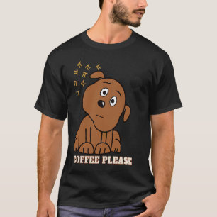 Pi Day Math Coffee and dog  Geometry Trigonometry T-Shirt