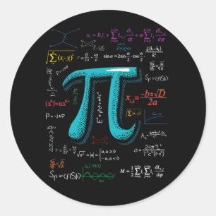 Pi Day Math Equation Mathematic Teacher Student Classic Round Sticker