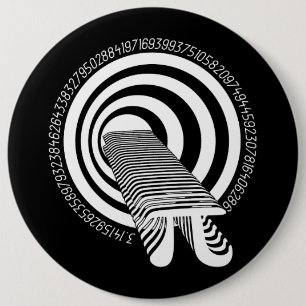 Pi Day Math Geek Time Warp 6 Cm Round Badge