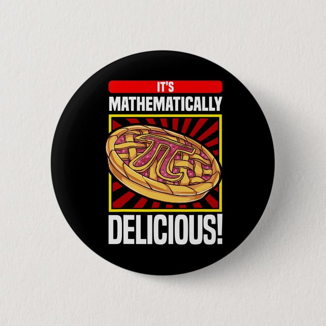Pi Day Math Lover Apple Pie  6 Cm Round Badge (Front)
