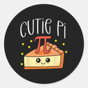 Pi Day Math Lover Student Teacher 3.14 Cutie Pie Classic Round Sticker