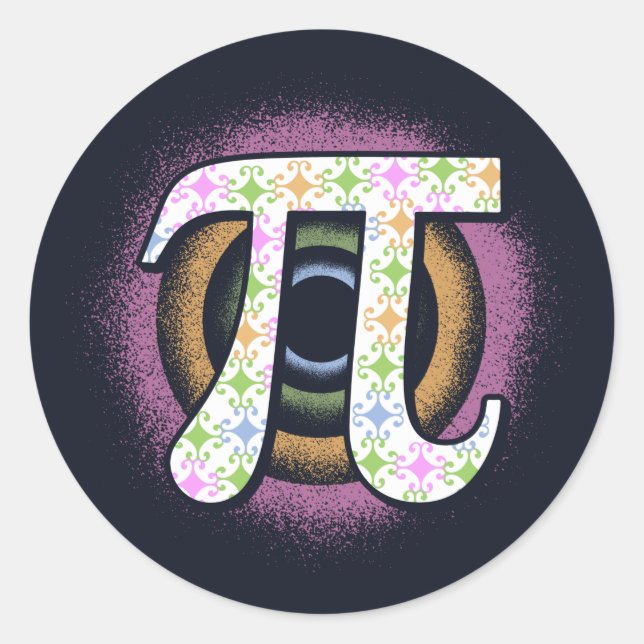 Pi Day Math Nerd Classic Round Sticker (Front)