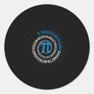 Pi Day Math Nerd Geek 3.1415 Irrational Number Pi Classic Round Sticker