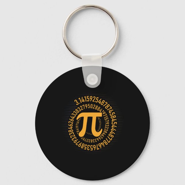 Pi Day Math Nerd Geek 3.1415 Irrational Number Pi  Key Ring (Front)