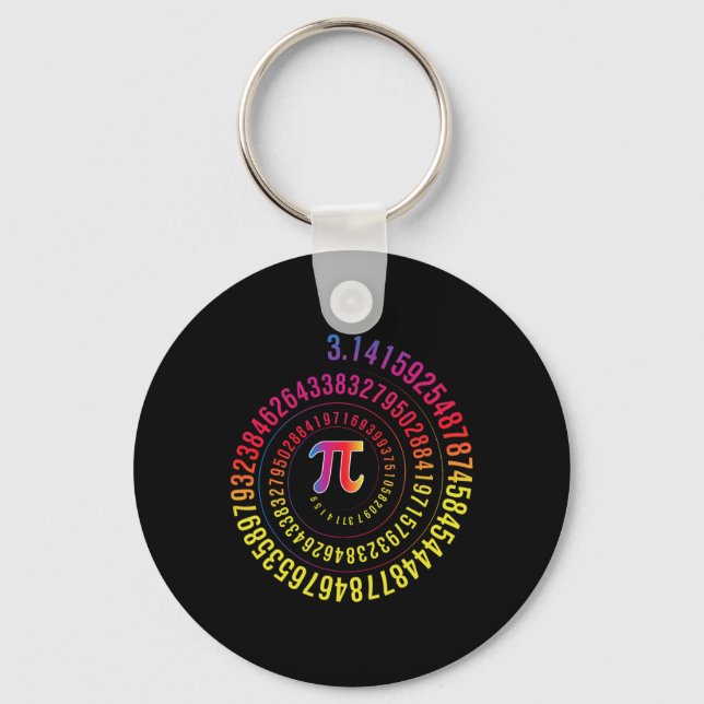 Pi Day Math Nerd Geek 3.1415 Irrational Number Pi  Key Ring (Front)
