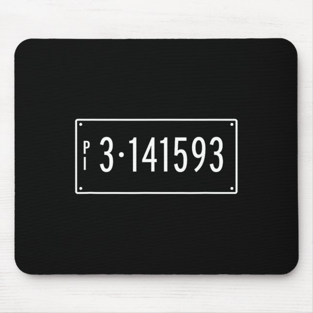 Pi Day Math Number Plate Geometry Trigonometry  Mouse Pad (Front)