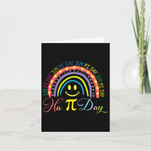 Pi Day Math Number Rainbow Happy Pi Day Fun Smile Card