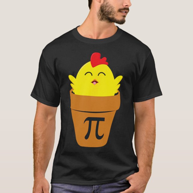 Pi Day Math T Shirt Funny Chicken Pot Pie T Shirt  (Front)
