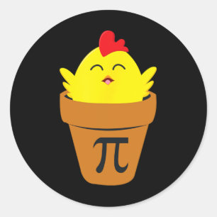 Pi Day Math T Shirt Funny Chicken Pot Pie T Shirt  Classic Round Sticker