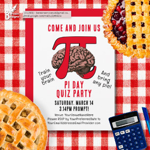 PI DAY Memorisation Party Invitation