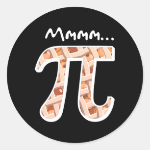 Pi Day Mmm Pi Shirt Funny Mmmm Pi On Pie Classic Round Sticker