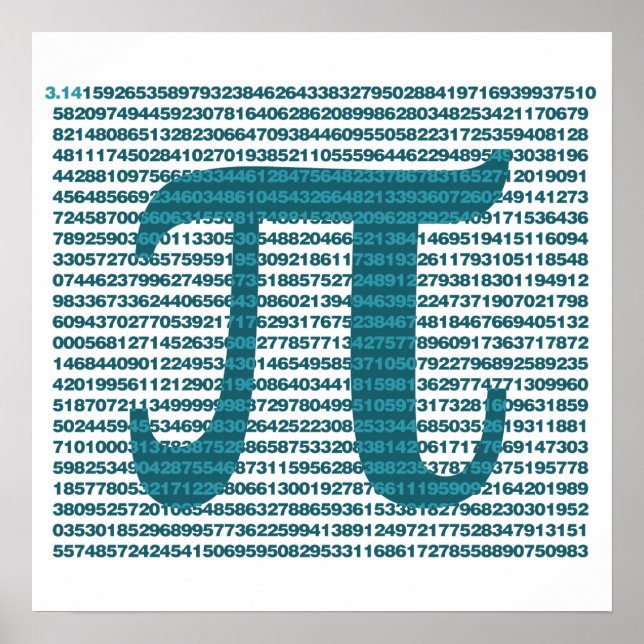 Pi Day numbers Poster (Front)