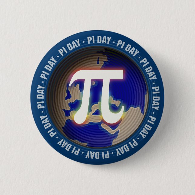 Pi Day on Earth | Math 6 Cm Round Badge (Front)