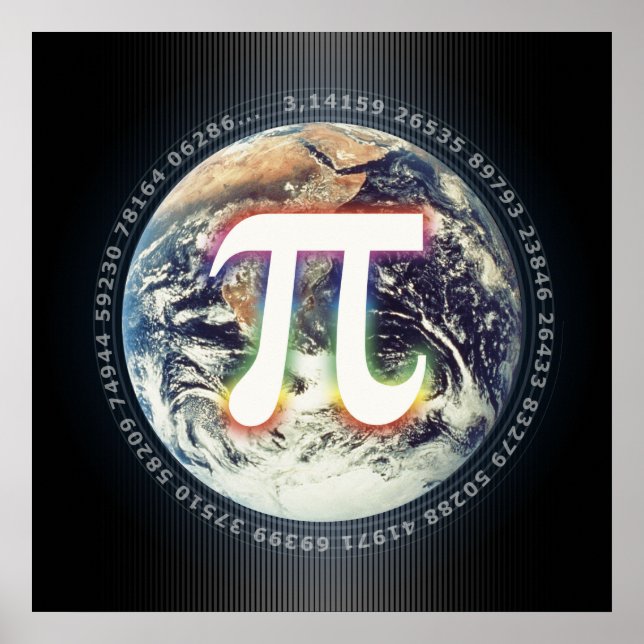 Pi Day on Earth - Math poster (Front)