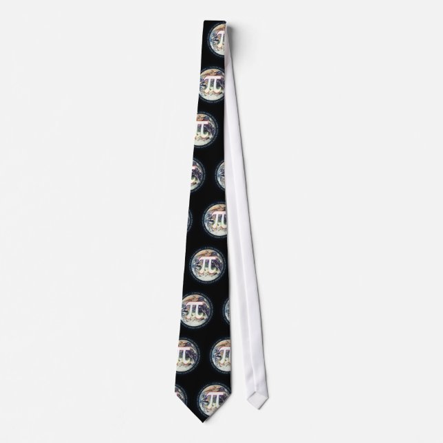 Pi Day on Earth Pattern | Geek Tie (Front)