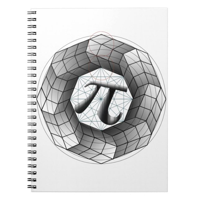 Pi Day Optical Illusion Notebook for Math Lovers (Front)