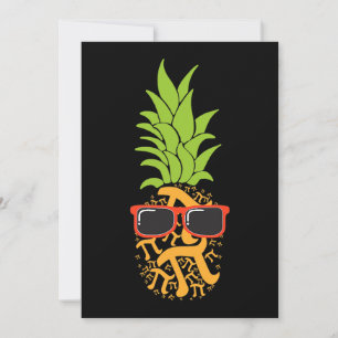 Pi Day Pi Neapple Pineapple Funny Math Kids Womens Invitation