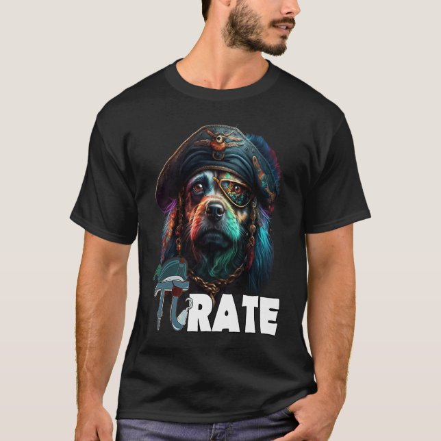 Pi Day Pi rate Dog 314 Funny Math Science Teacher  T-Shirt (Front)
