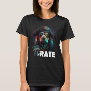 Pi Day Pi rate Dog 314 Math Science Teacher Dog Pi T-Shirt