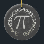 Pi Day PiDay Chalkboard Education Ceramic Ornament<br><div class="desc">It’s not irrational to know your Pi. Teacher posted the most significant digits in the circle shape of Pi along with the symbol in chalk. Celebrate Pi Day every March 14, which is also the birthday of Albert Einstein. Do you suppose this is just a coincidence or is it the...</div>