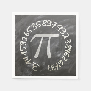 Pi Day PiDay Chalkboard Education Napkin