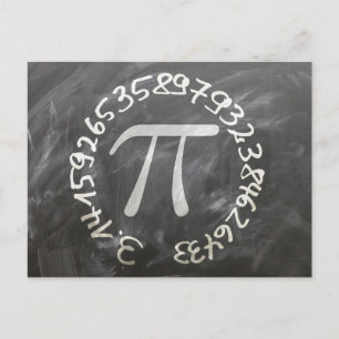 Pi Day PiDay Chalkboard Education Postcard