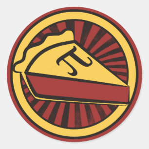 Pi Day Pie  Classic Round Sticker