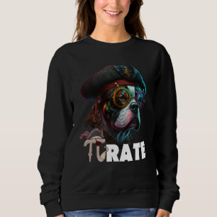 Pi Day Pirate Dog 3 14 Math Science Teacher Dog Pi Sweatshirt