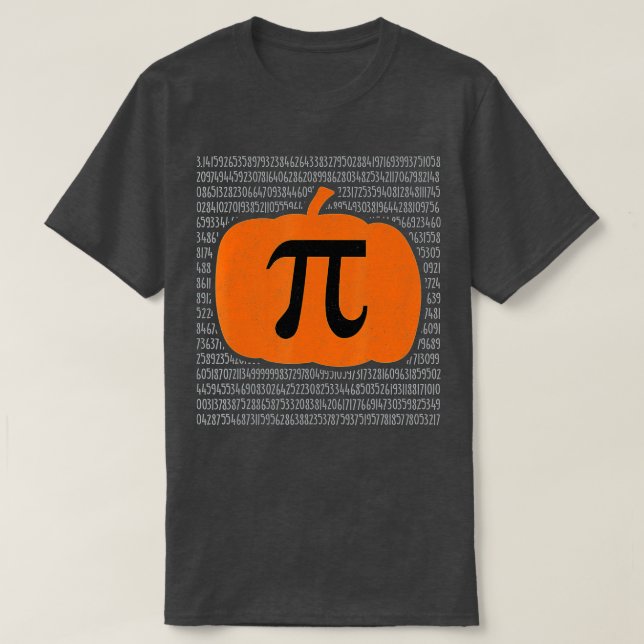 Pi Day Pumpkin Pie Math  Funny Halloween Thanksgiv T-Shirt (Design Front)