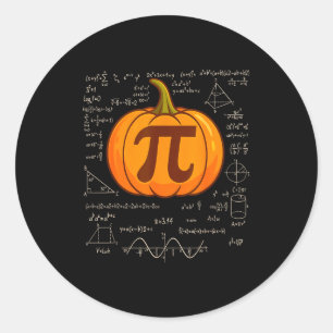 Pi Day Pumpkin Pie Math Shirt Funny Halloween Than Classic Round Sticker