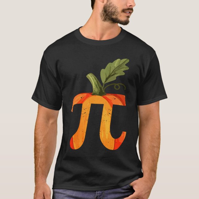 Pi Day Pumpkin Pie Math  Spooky Halloween Maths T-Shirt (Front)