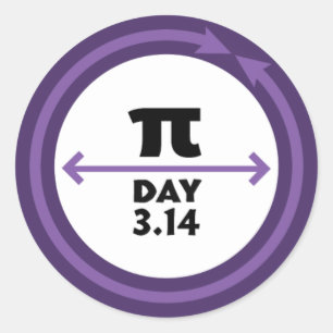 Pi Day Purple Sticker