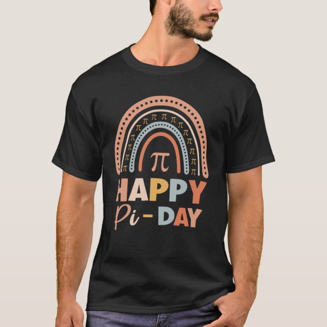 Pi Day Rainbow  Pi T-Shirt (Front)
